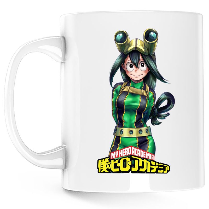 Casa si Gradina - Bucatarie si vesela - Cani si pahare - Cani si cesti - Cana Tsuyu Asui Hero Academia Anime Manga, alba, 330 ml - Infinity.ro