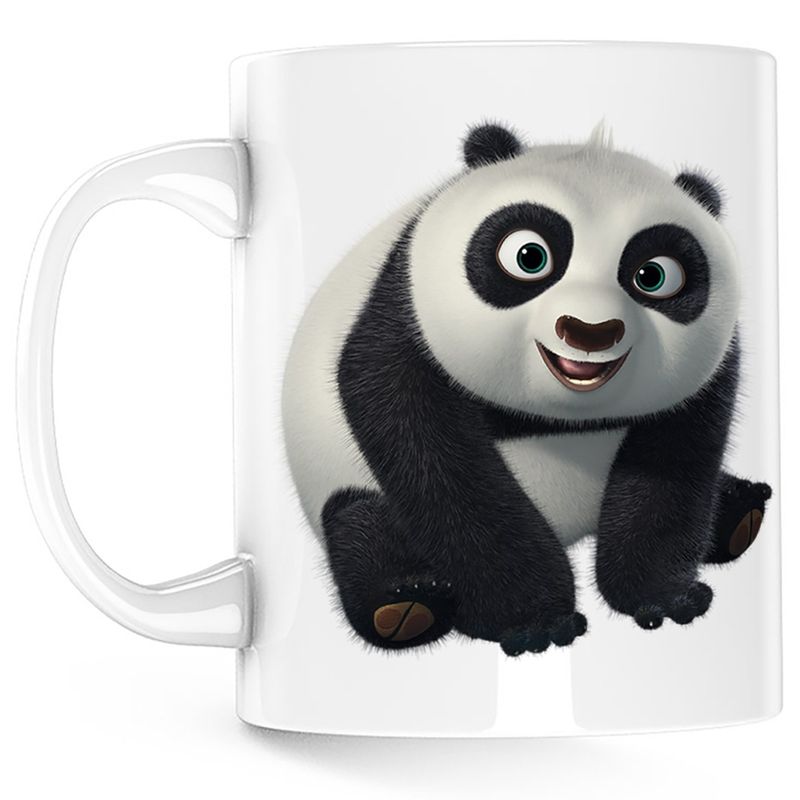 Casa si Gradina - Bucatarie si vesela - Cani si pahare - Cani si cesti - Cana Kung Fu Panda Bebe Po Bebelus Chibi, alba, 330 ml - Infinity.ro