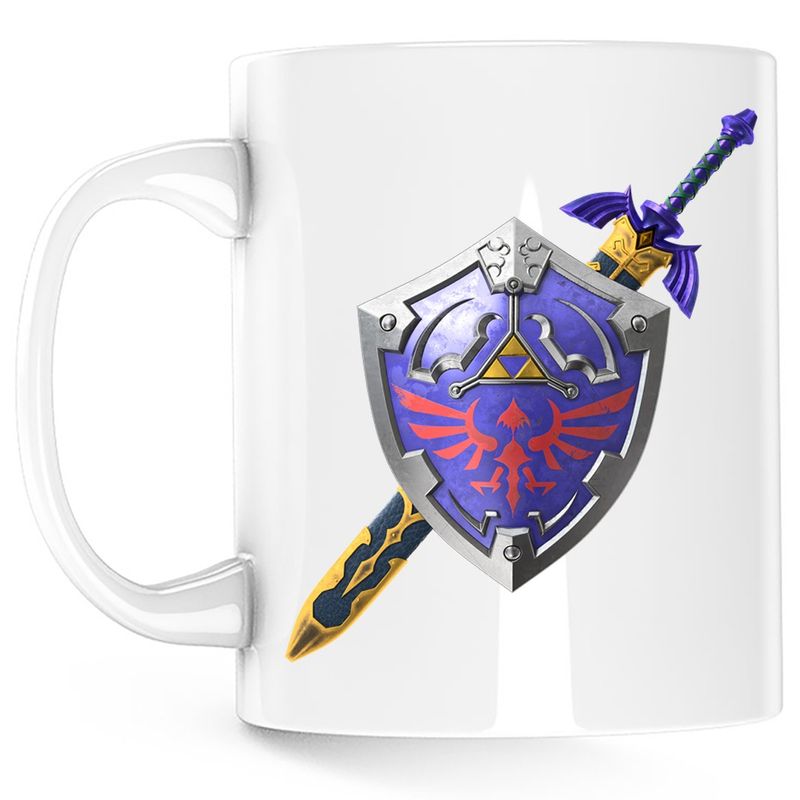 Casa si Gradina - Bucatarie si vesela - Cani si pahare - Cani si cesti - Cana Legend of Zelda Epic Shield Sky Breath, alba, 330 ml - Infinity.ro