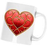 Casa si Gradina - Bucatarie si vesela - Cani si pahare - Cani si cesti - Cana Legend of Zelda Valentine Day Inima Rosie, alba, 330 ml - Infinity.ro