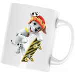 Casa si Gradina - Bucatarie si vesela - Cani si pahare - Cani si cesti - Cana Paw Patrol Marshal Skateboard Dalmatian, alba, 330 ml - Infinity.ro