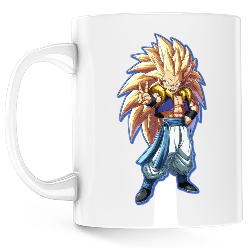 Casa si Gradina - Bucatarie si vesela - Cani si pahare - Cani si cesti - Cana Dragon Ball Z Gotenks Akira Toriyama DBZ, alba, 330 ml - Infinity.ro