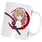 Casa si Gradina - Bucatarie si vesela - Cani si pahare - Cani si cesti - Cana Demon Slayer Mitsuri Kanroji Demoni Horror, alba, 330 ml - Infinity.ro