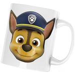 Casa si Gradina - Bucatarie si vesela - Cani si pahare - Cani si cesti - Cana Paw Patrol Ciobanesc German Catel Politist, alba, 330 ml - Infinity.ro