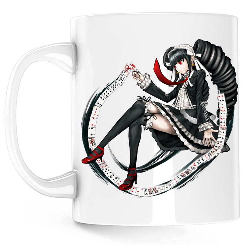 Casa si Gradina - Bucatarie si vesela - Cani si pahare - Cani si cesti - Cana Danganronpa Celestia Ludenberg Ultimate Gambler, alba, 330 ml - Infinity.ro