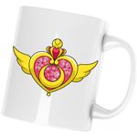 Casa si Gradina - Bucatarie si vesela - Cani si pahare - Cani si cesti - Cana Sailor Moon Diadema Inima Transformation Anime, alba, 330 ml - Infinity.ro
