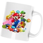 Casa si Gradina - Bucatarie si vesela - Cani si pahare - Cani si cesti - Cana Super Mario Bros Toata Echipa 3D World, alba, 330 ml - Infinity.ro