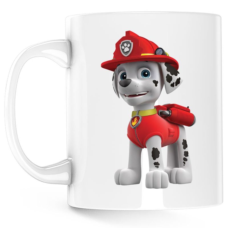 Casa si Gradina - Bucatarie si vesela - Cani si pahare - Cani si cesti - Cana Paw Patrol Marshal Dalmatian Pompier, alba, 330 ml - Infinity.ro