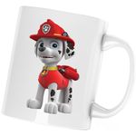 Casa si Gradina - Bucatarie si vesela - Cani si pahare - Cani si cesti - Cana Paw Patrol Marshal Dalmatian Pompier, alba, 330 ml - Infinity.ro