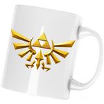 Casa si Gradina - Bucatarie si vesela - Cani si pahare - Cani si cesti - Cana Legend of Zelda Gold Logo, alba, 330 ml - Infinity.ro