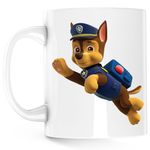 Casa si Gradina - Bucatarie si vesela - Cani si pahare - Cani si cesti - Cana Paw Patrol Chase Dog Politist Dinamo, alba, 330 ml - Infinity.ro
