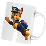 Casa si Gradina - Bucatarie si vesela - Cani si pahare - Cani si cesti - Cana Paw Patrol Chase Dog Politist Dinamo, alba, 330 ml - Infinity.ro