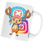 Casa si Gradina - Bucatarie si vesela - Cani si pahare - Cani si cesti - Cana One Piece Tony Chopper Insta Creator Instagram, alba, 330 ml - Infinity.ro