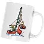 Casa si Gradina - Bucatarie si vesela - Cani si pahare - Cani si cesti - Cana Legend of Zelda Corabie Link Vikings, alba, 330 ml - Infinity.ro