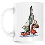 Casa si Gradina - Bucatarie si vesela - Cani si pahare - Cani si cesti - Cana Legend of Zelda Corabie Link Vikings, alba, 330 ml - Infinity.ro