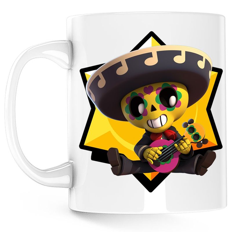 Casa si Gradina - Bucatarie si vesela - Cani si pahare - Cani si cesti - Cana Poco Brawl Stars, alba, 330 ml - Infinity.ro