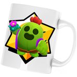 Casa si Gradina - Bucatarie si vesela - Cani si pahare - Cani si cesti - Cana Spike Hello Brawl Stars, alba, 330 ml - Infinity.ro