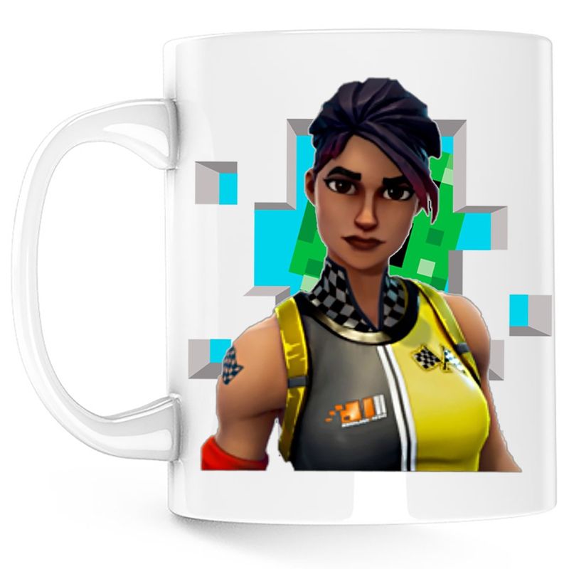 Casa si Gradina - Bucatarie si vesela - Cani si pahare - Cani si cesti - Cana Whiplash Fortnite Minecraft, alba, 330 ml - Infinity.ro