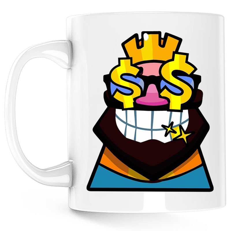 Casa si Gradina - Bucatarie si vesela - Cani si pahare - Cani si cesti - Cana King Clash Royale Minecraft, alba, 330 ml - Infinity.ro