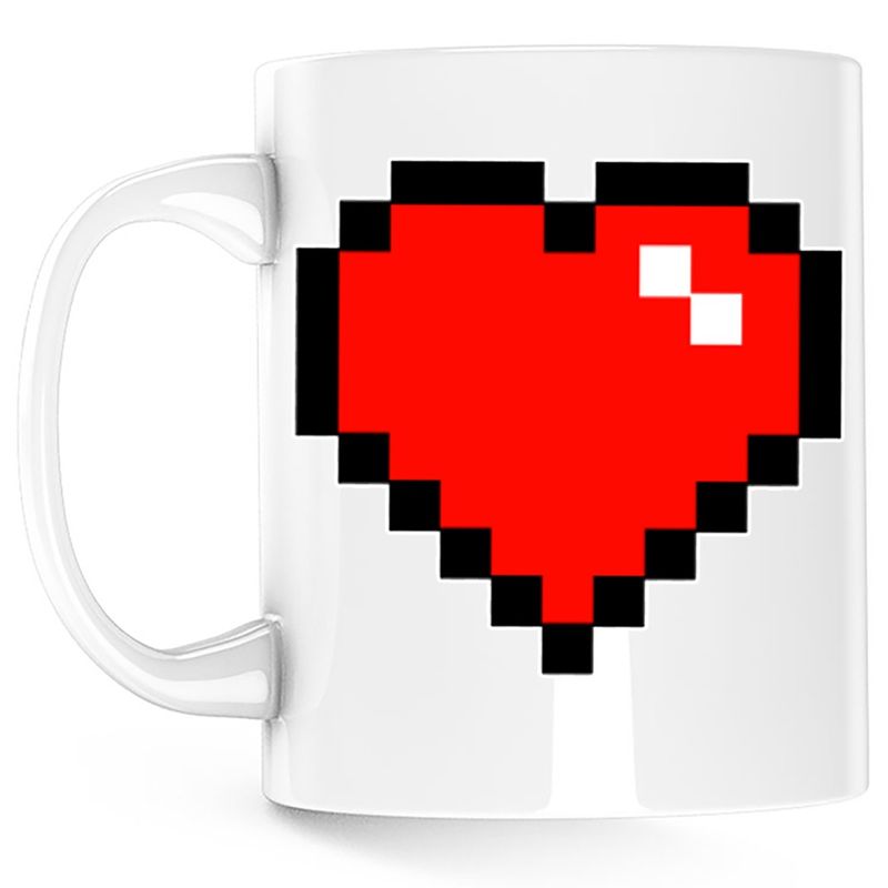 Casa si Gradina - Bucatarie si vesela - Cani si pahare - Cani si cesti - Cana Minecraft Heart, alba, 330 ml - Infinity.ro