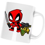 Casa si Gradina - Bucatarie si vesela - Cani si pahare - Cani si cesti - Cana Deadpool GTA5 Baby Ninja, alba, 330 ml - Infinity.ro