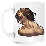 Casa si Gradina - Bucatarie si vesela - Cani si pahare - Cani si cesti - Cana Attack on Titan AOT Eren Yeager Devil Anime, alba, 330 ml - Infinity.ro