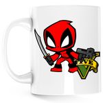 Casa si Gradina - Bucatarie si vesela - Cani si pahare - Cani si cesti - Cana Deadpool GTA5 Baby Ninja, alba, 330 ml - Infinity.ro