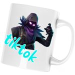 Casa si Gradina - Bucatarie si vesela - Cani si pahare - Cani si cesti - Cana Raven Epic Skin Fortnite Tiktok, alba, 330 ml - Infinity.ro