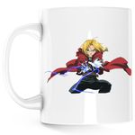 Casa si Gradina - Bucatarie si vesela - Cani si pahare - Cani si cesti - Cana Fullmetal Alchemist Dieselpunk Anime Manga, alba, 330 ml - Infinity.ro