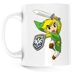 Casa si Gradina - Bucatarie si vesela - Cani si pahare - Cani si cesti - Cana Legend of Zelda Link Atac Gamer, alba, 330 ml - Infinity.ro