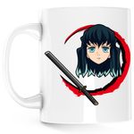 Casa si Gradina - Bucatarie si vesela - Cani si pahare - Cani si cesti - Cana Demon Slayer Muichiro Tokito Katana, alba, 330 ml - Infinity.ro