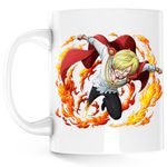 Casa si Gradina - Bucatarie si vesela - Cani si pahare - Cani si cesti - Cana Sanji Vinsmoke One Piece Black Leg, alba, 330 ml - Infinity.ro
