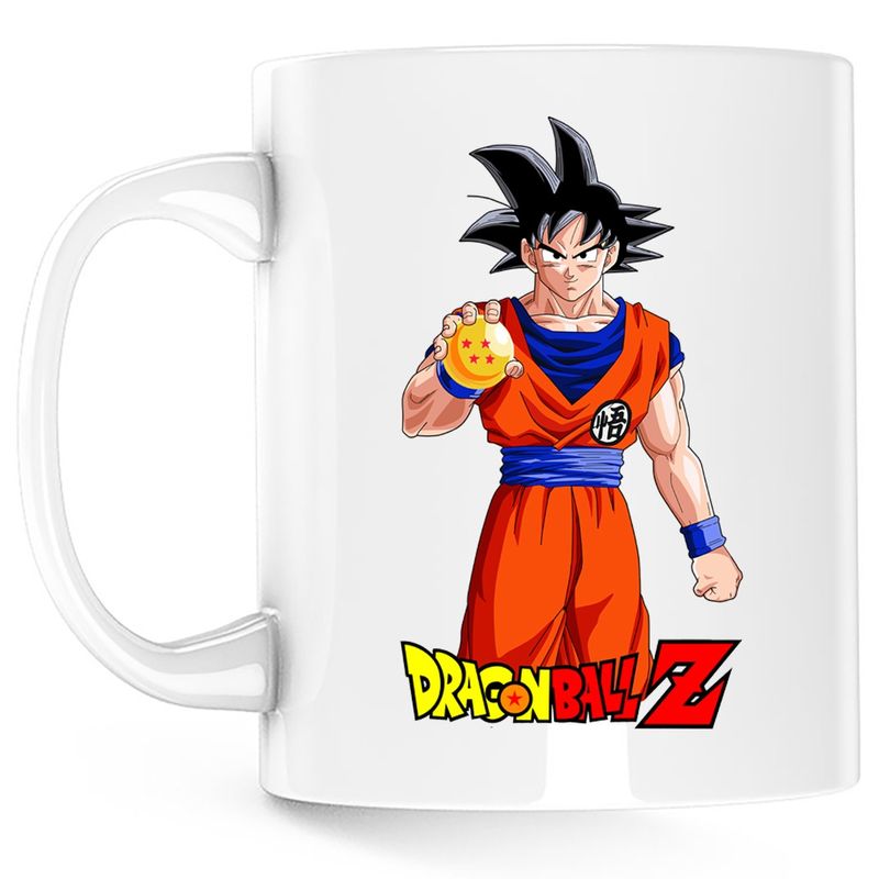 Casa si Gradina - Bucatarie si vesela - Cani si pahare - Cani si cesti - Cana Dragon Ball Z Son Goku Karate Shotokan, alba, 330 ml - Infinity.ro