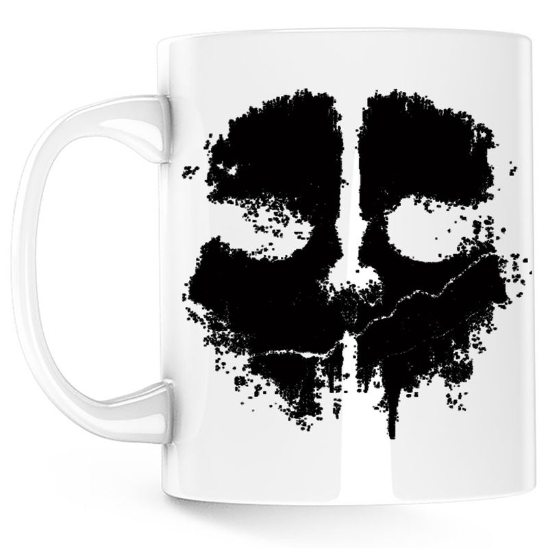 Casa si Gradina - Bucatarie si vesela - Cani si pahare - Cani si cesti - Cana Call of Duty Black Mask Ghosts Skull, alba, 330 ml - Infinity.ro