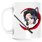Casa si Gradina - Bucatarie si vesela - Cani si pahare - Cani si cesti - Cana Demon Slayer Shinobu Kocho Ninja Girl, alba, 330 ml - Infinity.ro