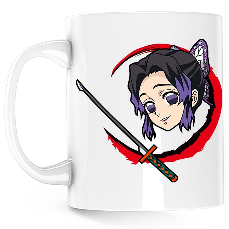 Casa si Gradina - Bucatarie si vesela - Cani si pahare - Cani si cesti - Cana Demon Slayer Shinobu Kocho Ninja Girl, alba, 330 ml - Infinity.ro