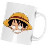 Casa si Gradina - Bucatarie si vesela - Cani si pahare - Cani si cesti - Cana One Piece Pirat Monkey D Luffy Capitan Vas, alba, 330 ml - Infinity.ro