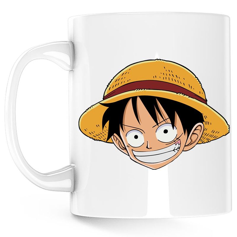 Casa si Gradina - Bucatarie si vesela - Cani si pahare - Cani si cesti - Cana One Piece Pirat Monkey D Luffy Capitan Vas, alba, 330 ml - Infinity.ro