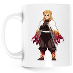 Casa si Gradina - Bucatarie si vesela - Cani si pahare - Cani si cesti - Cana Demon Slayer Kyojuro Samurai, alba, 330 ml - Infinity.ro