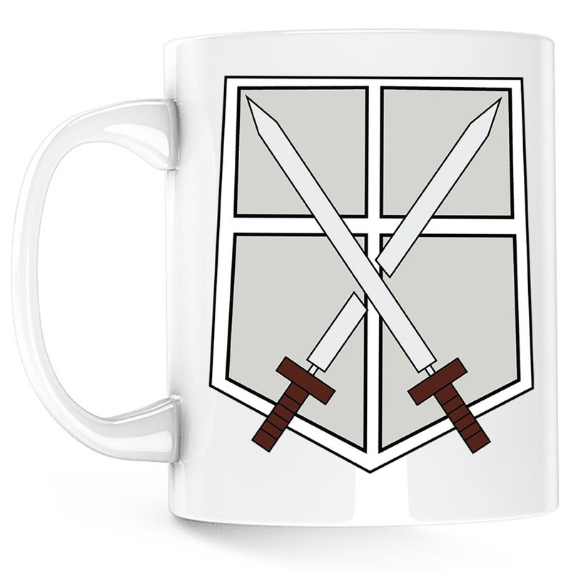 Casa si Gradina - Bucatarie si vesela - Cani si pahare - Cani si cesti - Cana Attack on Titan Training Corps AOT Cadet Anime, alba, 330 ml - Infinity.ro