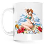 Casa si Gradina - Bucatarie si vesela - Cani si pahare - Cani si cesti - Cana Nami One Piece Cat Burglar Beach Anime, alba, 330 ml - Infinity.ro