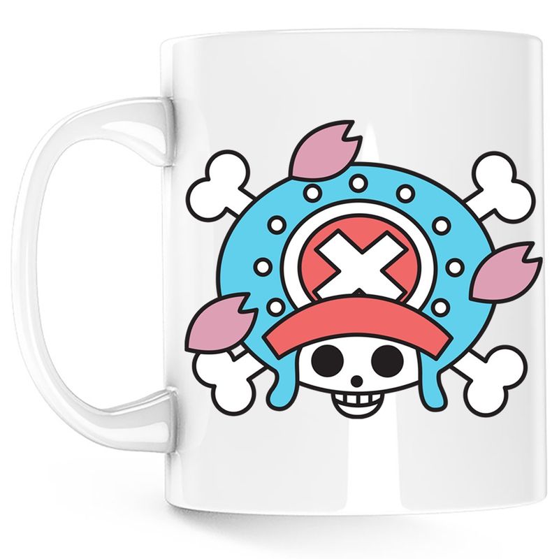 Casa si Gradina - Bucatarie si vesela - Cani si pahare - Cani si cesti - Cana One Piece Tony Tony Chopper Flag Logo Sigil, alba, 330 ml - Infinity.ro