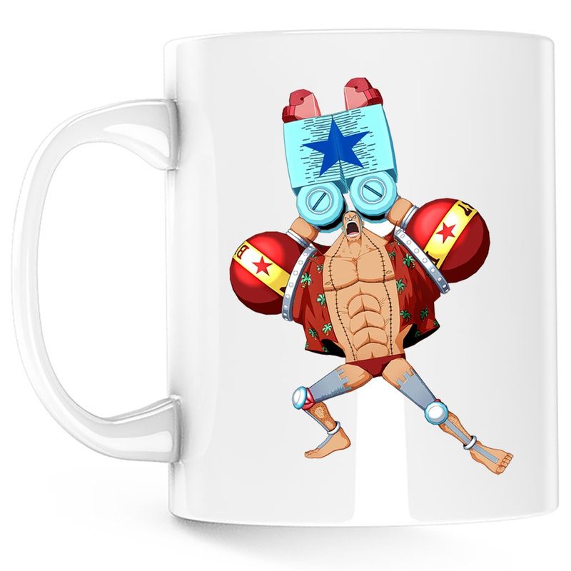 Casa si Gradina - Bucatarie si vesela - Cani si pahare - Cani si cesti - Cana One Piece Cyborg Frankie Unlimited Red One, alba, 330 ml - Infinity.ro