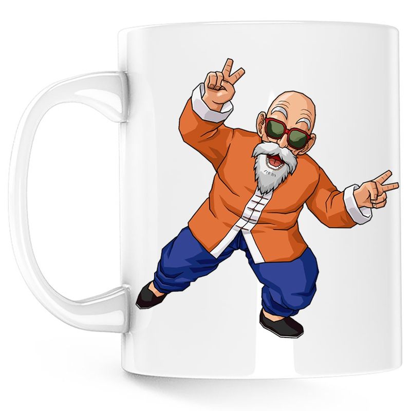 Casa si Gradina - Bucatarie si vesela - Cani si pahare - Cani si cesti - Cana Dragonball Z Master Roshi Bunic Bunel Mos Anime, alba, 330 ml - Infinity.ro