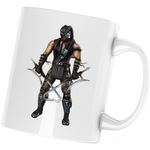 Casa si Gradina - Bucatarie si vesela - Cani si pahare - Cani si cesti - Cana Kombat Reptile Ermac Mortalitate Arrow Coif Black, alba, 330 ml - Infinity.ro