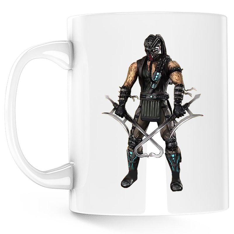 Casa si Gradina - Bucatarie si vesela - Cani si pahare - Cani si cesti - Cana Kombat Reptile Ermac Mortalitate Arrow Coif Black, alba, 330 ml - Infinity.ro