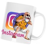Casa si Gradina - Bucatarie si vesela - Cani si pahare - Cani si cesti - Cana Dragon Ball Z Instagram Sensei Bunic Antrenor Insta, alba, 330 ml - Infinity.ro