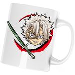 Casa si Gradina - Bucatarie si vesela - Cani si pahare - Cani si cesti - Cana Demon Slayer Sanemi Bebe Samurai, alba, 330 ml - Infinity.ro