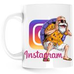 Casa si Gradina - Bucatarie si vesela - Cani si pahare - Cani si cesti - Cana Dragon Ball Z Instagram Sensei Bunic Antrenor Insta, alba, 330 ml - Infinity.ro