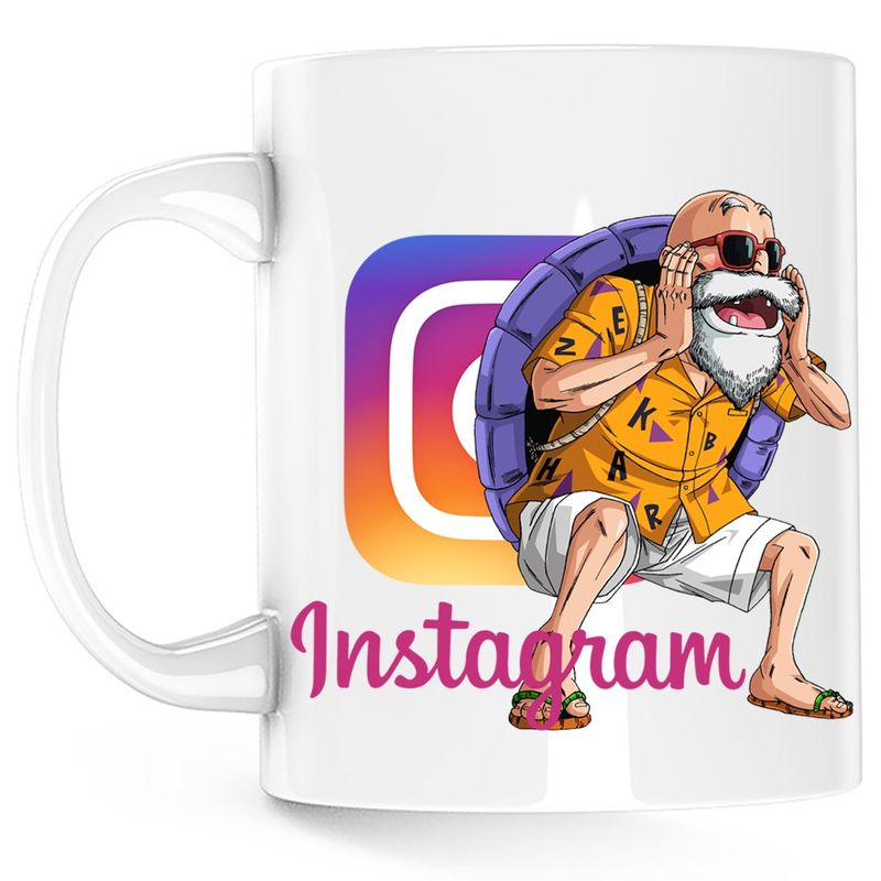 Casa si Gradina - Bucatarie si vesela - Cani si pahare - Cani si cesti - Cana Dragon Ball Z Instagram Sensei Bunic Antrenor Insta, alba, 330 ml - Infinity.ro